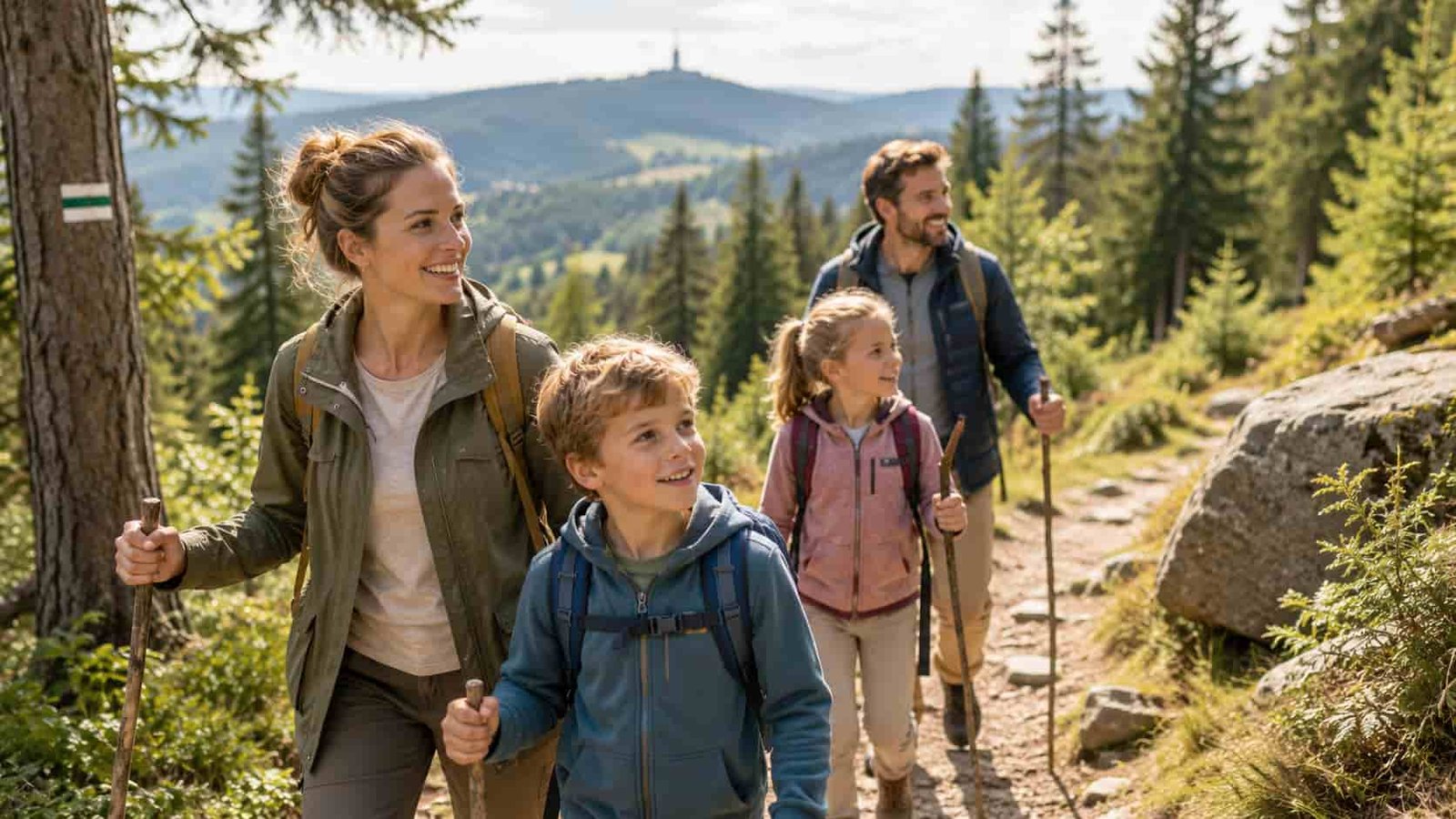 Familie verbringt Ferien auf Rügen mit Kindern an Ostsee und Küste