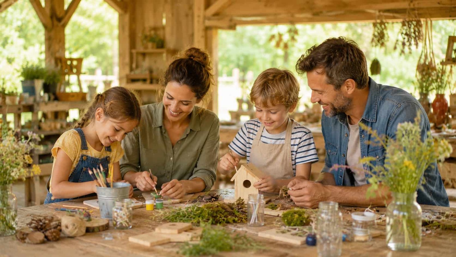 Familie erlebt ein Mitmach-Angebot als Ersatzbild für das Salzbergwerk Berchtesgaden