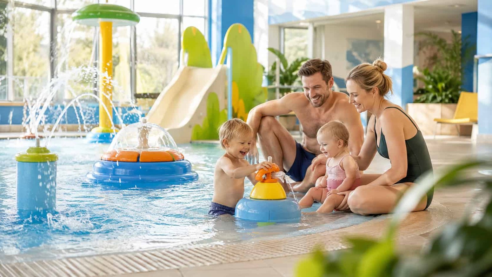 Kinderbecken und Wasserspiele als Ersatzbild für die Sachsen-Therme Leipzig